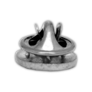 Znaczek - Pins - Przypinka - Srebrny trójkąt wpisany w okrąg